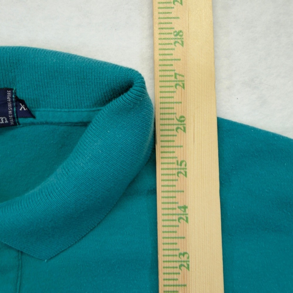 Vintage Polo Ralph Lauren Polo Shirt Mens XL Teal Yellow Pony Cotton Golf - Picture 7 of 8